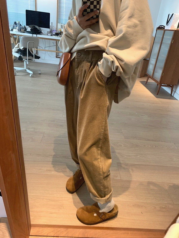 大码女装微胖妹妹mm梨型身材秋冬宽松显瘦灯芯绒哈伦直筒休闲长裤,女装/女士精品,大码裤装,淘宝优惠券,粉丝福利购,淘宝优惠卷