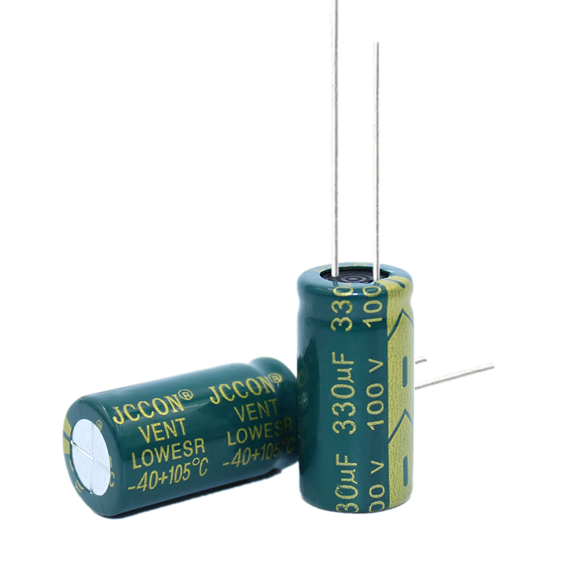 100v330uf 100v JCCON绿金 电源适配器高频低阻电容 13x21 13x25