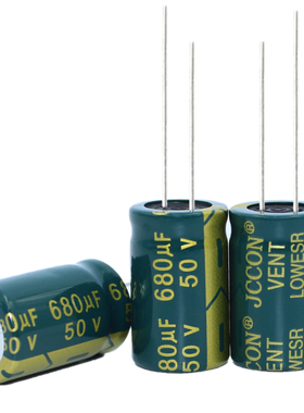 50v680uf JCCON绿金 高频低阻开关电源适配器铝电解电容 13x21