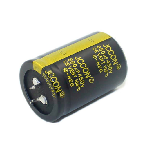 450v680uf JCCON黑金 电焊机超声波逆变器变频器牛角电容  35x50