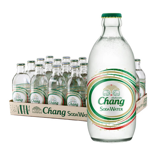 泰国进口泰象（Chang）苏打水气泡水汽水饮料水325ml*24瓶荣帝