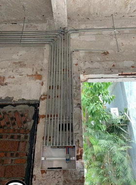 Berklin 工业风明装插座开关不锈钢照明控制强电气箱配弱充电箱