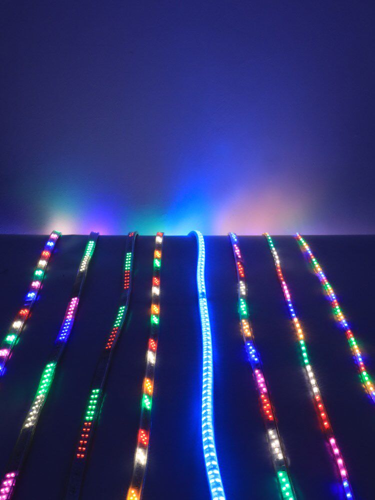 防水led灯带 跑马流水七彩整条变色霓虹软灯条 室外招牌彩色灯线