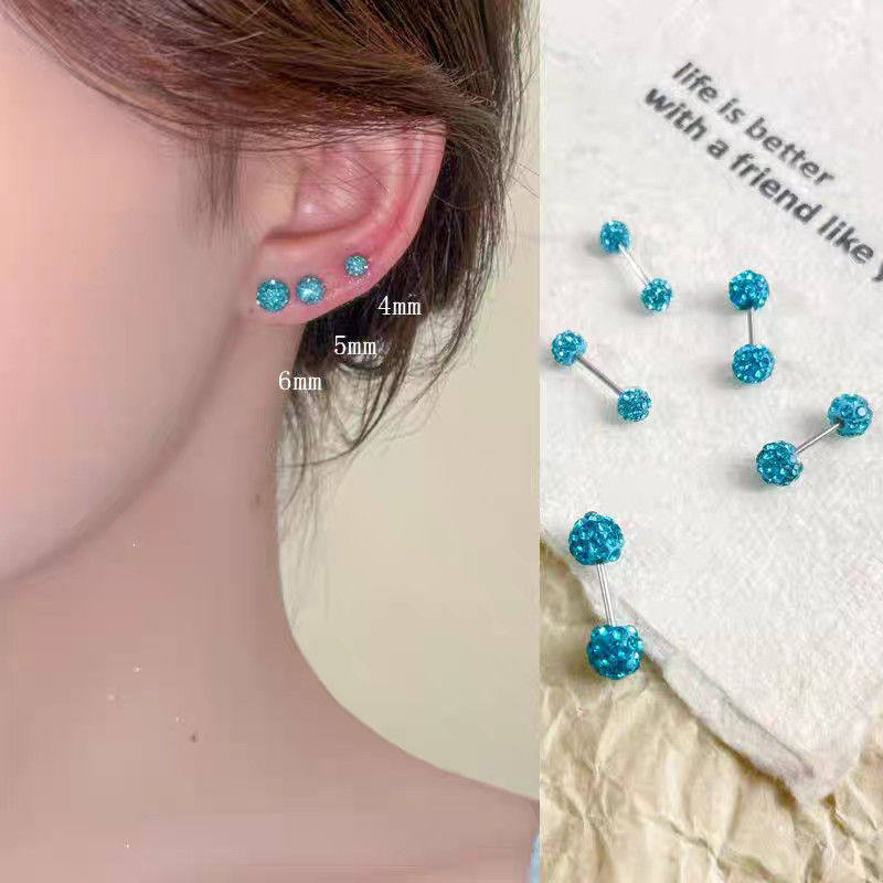 双头钻球耳钉2025新款