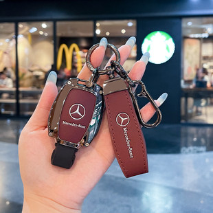 适用于老款 奔驰钥匙套v260l皮c200l车glc壳B200扣gla200包cla男女