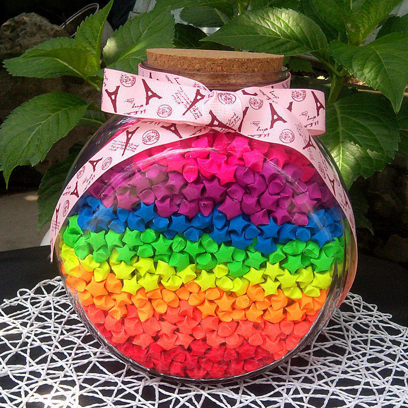 Flat drum bottle Star Bottle Wishing bottle Drift bottles Lucky star Five-pointed star Glass potin the Home accessories , Creative Jewelry , Lucky/Bottle  category - from Buy2taobao.com to provide professional Taobao agent buy service