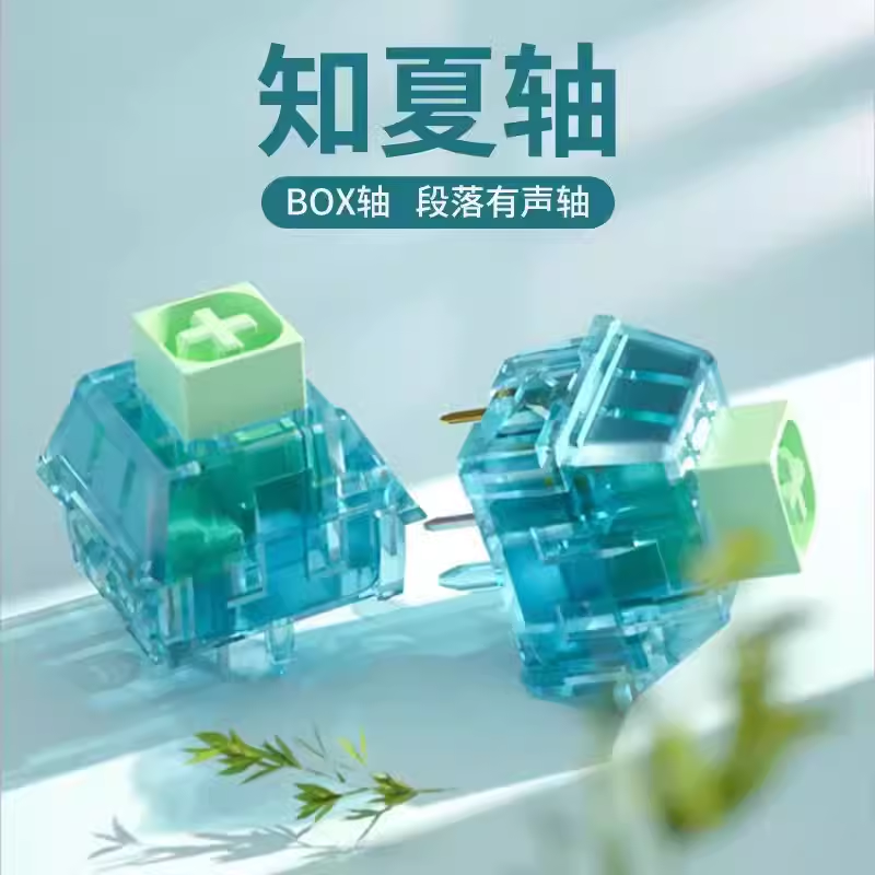 kailh凯华BOX知夏轴空灵有声段落清脆 类青轴机械键盘轴体开关5脚