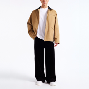 廓形底特律夹克 男款 100%全棉帆布撞色翻领夹克 精梳棉石磨酵素洗