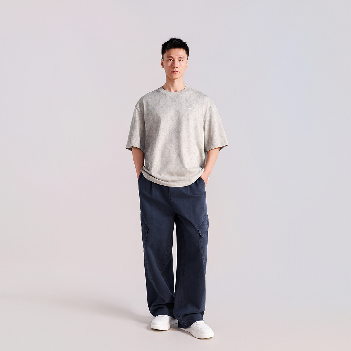 精梳棉复古做旧重磅肌理T恤 230g挺括有型 丝网印花 炒色肌理 3色