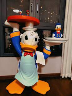 玻璃钢雕塑顶住鸭模型雕塑定制手办公仔居家潮玩装饰大摆件