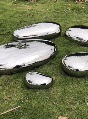 庭院不锈钢镜面落地公园草坪摆件