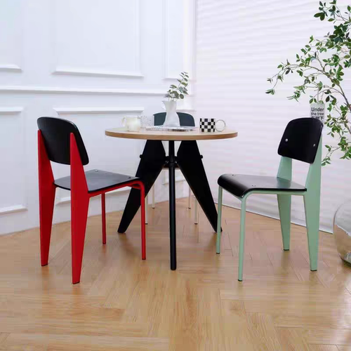 北欧设计师复古实木餐椅咖啡厅奶茶店轻奢靠背凳子家用简约餐桌椅