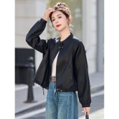 官网女装 小个子水洗 百搭学院风短款 夏易菲春季 外套女韩系2026新款