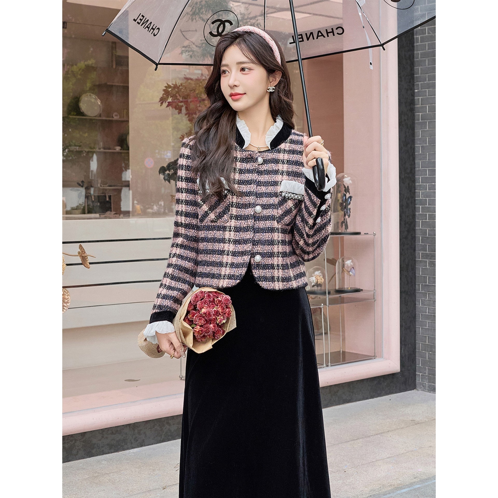 官网女装夏易菲法式气质马甲套装裙女2026春秋新款休闲时尚遮肉显,女装/女士精品,短外套,淘宝优惠券,粉丝福利购,淘宝优惠卷