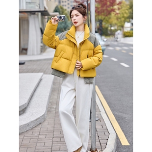 官网女装夏易菲女式羽绒服2026年冬季新款时尚宽松加厚小个子拼色