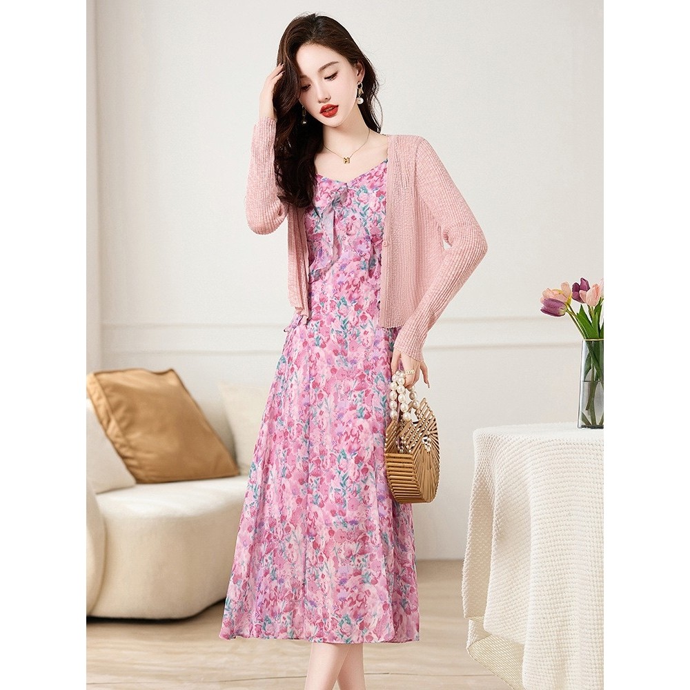 官网女装夏易菲印花套装女2026年夏季新款时尚优雅拼接碎花吊带连,女装/女士精品,大码套装,淘宝优惠券,粉丝福利购,淘宝优惠卷