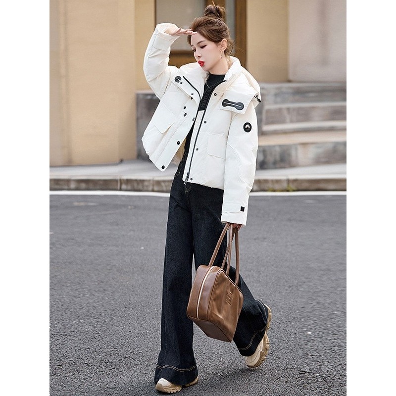 官网女装夏易菲2026冬季新款时尚潮流短款拼接羽绒服90白鸭绒羽绒,女装/女士精品,羽绒服,淘宝优惠券,粉丝福利购,淘宝优惠卷