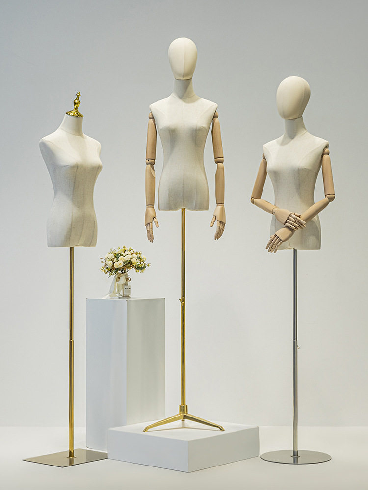 服装店模特道具女装橱窗半身人偶人台展示架全身人体婚纱模特架子