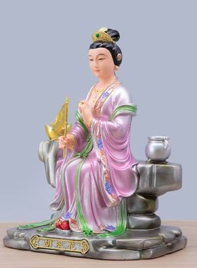 树脂铜彩胡翠花神像胡氏家族仙家领班翠花仙长供奉家用佛堂摆件