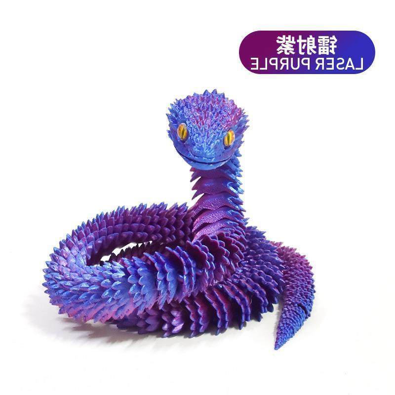。三3d打印玩具蛇发夜光网红爆款蝰蛇玩具男孩摆件关节可动模型礼