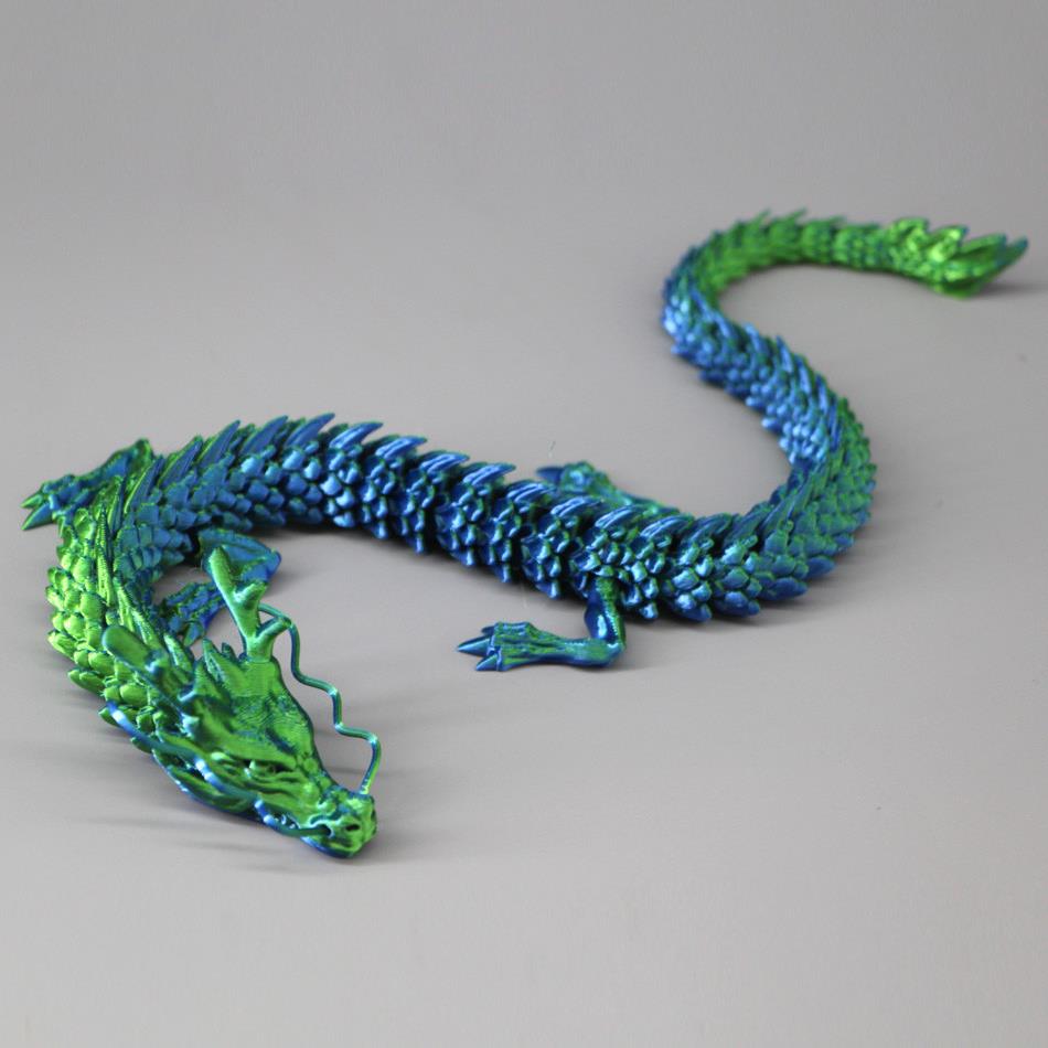 。夜光龙3d打印龙中国大号水族箱造景彷真儿童玩具创意摆件桌面礼