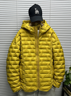 oversize连帽排骨羽绒服男士冬季装大码青少年轻薄90白鸭绒外套潮