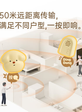 muid新款家用无线门铃声远距离