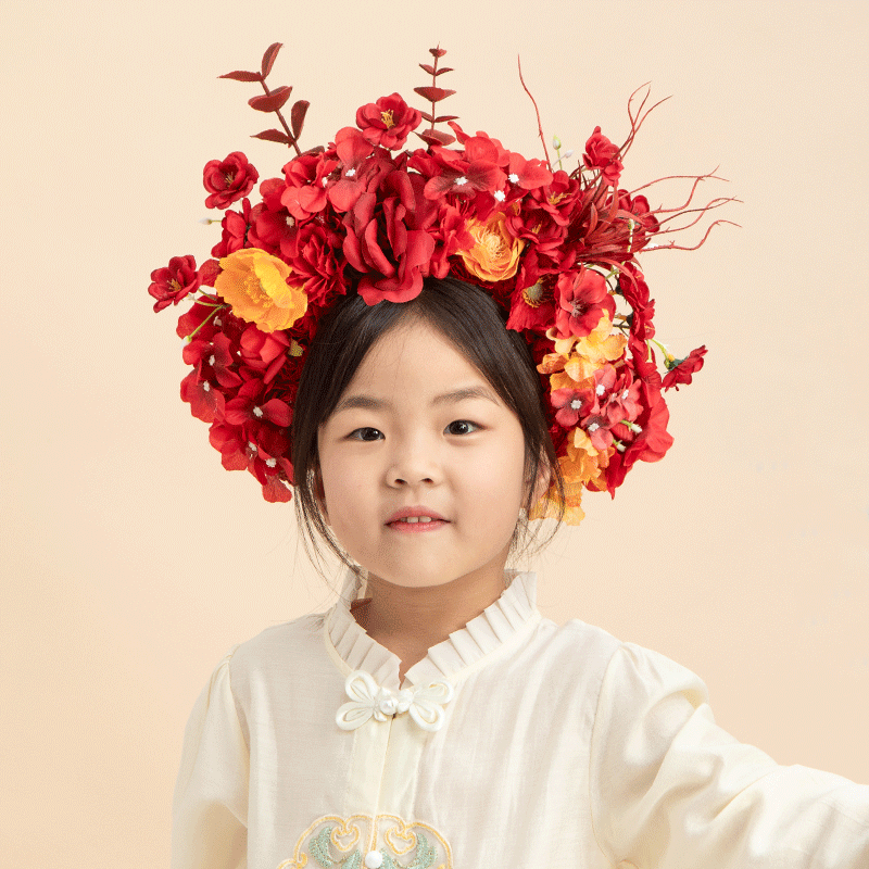 儿童簪花游玩拍照超美发饰