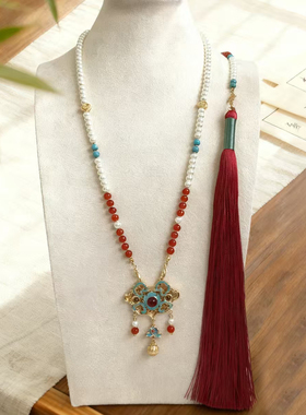 璎珞背云长流苏马面裙项链