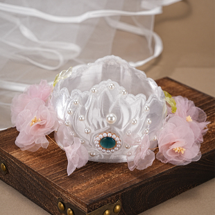 《白芷》宋制发冠头饰 汉服配饰发饰3d打印仙气莲花发冠