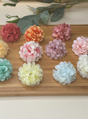 春夏拍照仿真花绣球花花朵头饰春夏拍照绢花diy手工头饰发饰