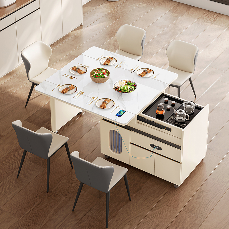 升降岩板茶几小户型岛台