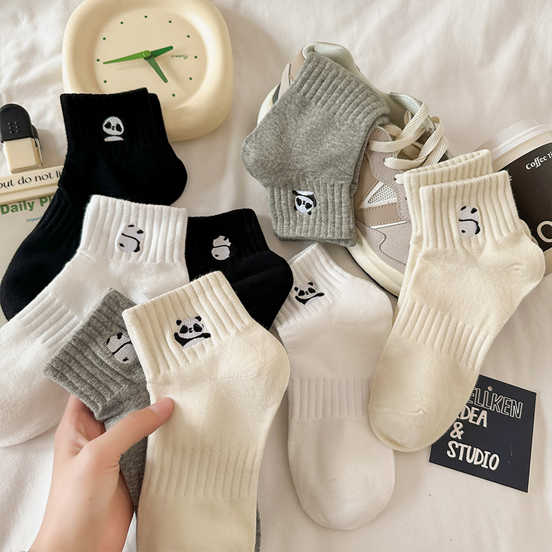 其他运动吸汗春夏女士绣花短袜