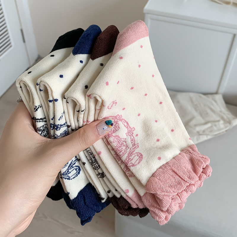 花边袜其他棉质吸汗女士