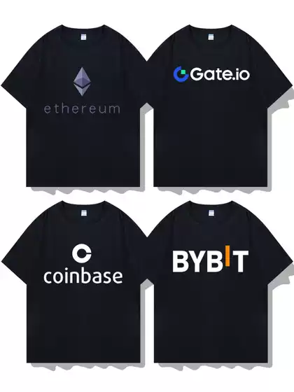 Blockchain Bitcoin Ethereum Gateio Bybit Short-Sleeve T-Shirt Clothing Half-Sleeve Tee