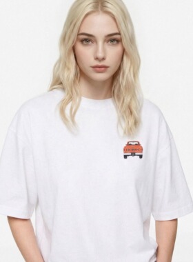 E86BRAND 复古汽车圆领纯棉数码直喷印花短袖