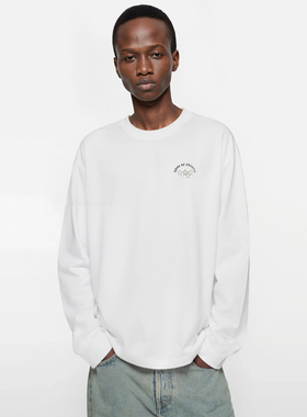 E86BRAND 梵文五星LOGO索罗娜长袖T恤休闲宽松男女同款