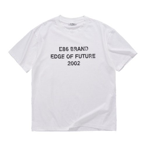 E86BRAND2002纯棉破坏印花T恤