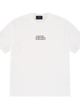 E86BRAND 基础LOGO圆领短袖高街简约休闲男女同款短袖