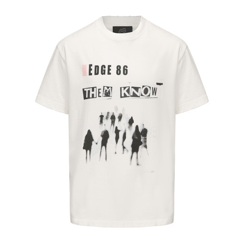 朱志鑫同款E86BRAND标语人像T恤