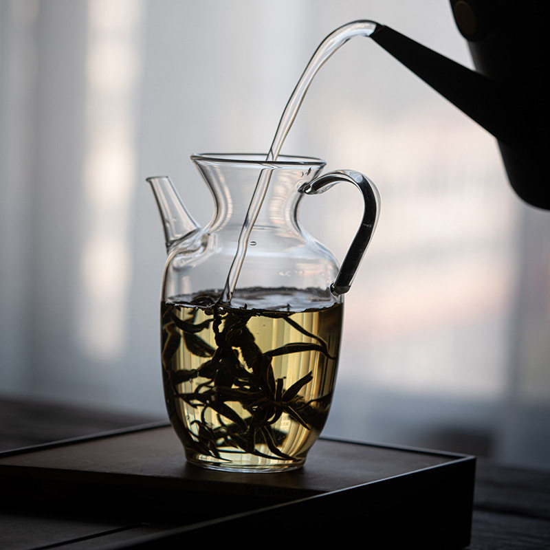 仿宋玻璃壶宋壶泡绿茶专用茶具一人小茶壶执壶家用泡茶器
