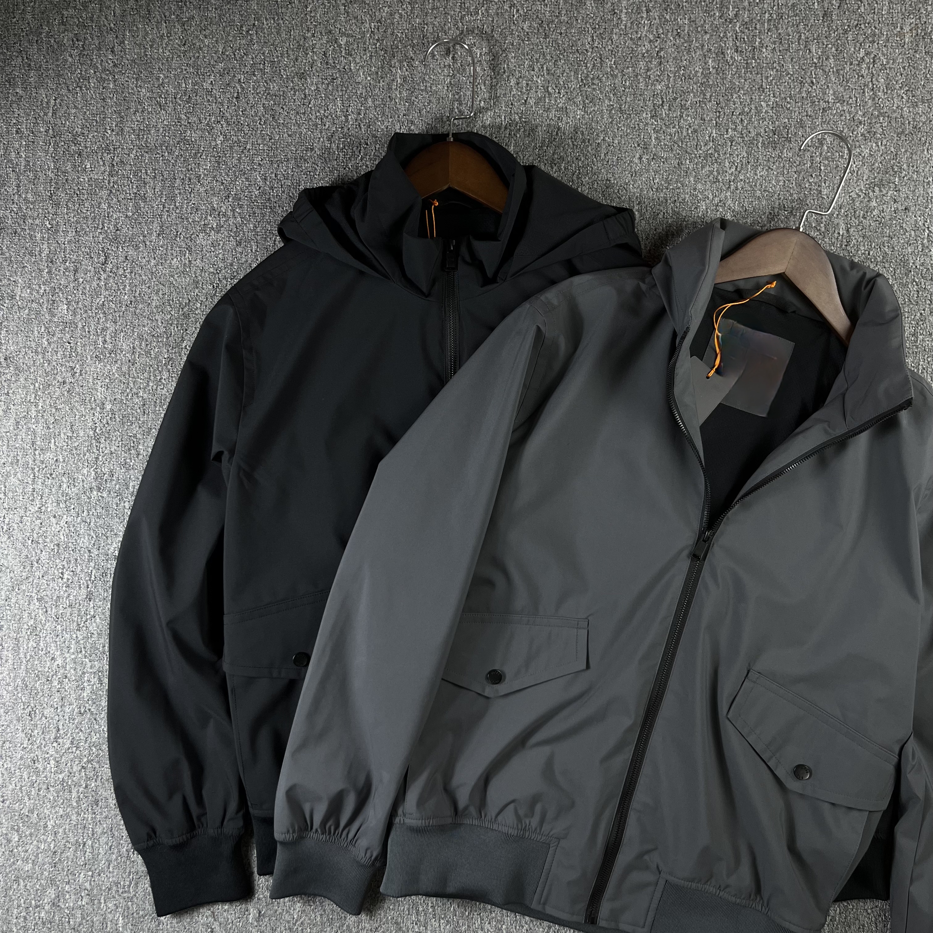 男士秋冬可折叠兜帽飞行员夹克 老板防风防水外套