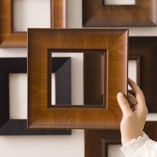 中古风裱油画画框定制外框空框组合相框摆台水彩画挂墙裱框侘寂风