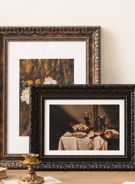 欧式高端油画画框中古大尺寸装裱定制摆台冲洗照片装饰框相框挂墙