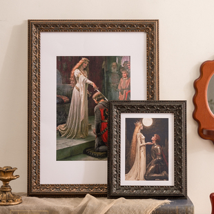 欧式 10寸a4空框装 裱美式 怀旧油画框 复古相框摆台高级感照片打印7