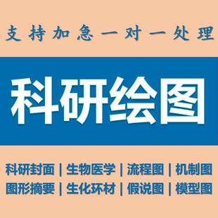 科研绘图设计机制图制作画流程图技术路线图封面美化信号通路图