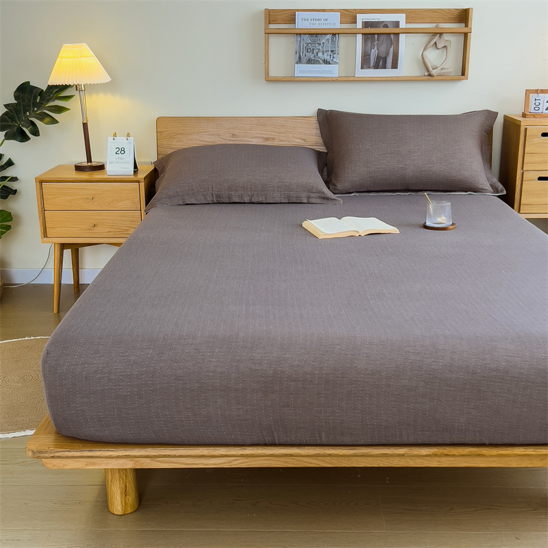 加高30cm全棉双层纱床笠防滑床罩席梦思床垫保护套床笠枕套三件套