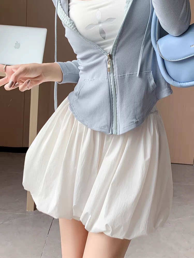 【小四专享】花苞短裤女夏薄款高腰休闲阔腿裤显瘦短裙蓬蓬灯笼裤