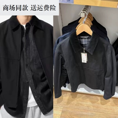 2026春季新品情侣装 478230巴恩风翻领休闲茄克外套夹克 480827