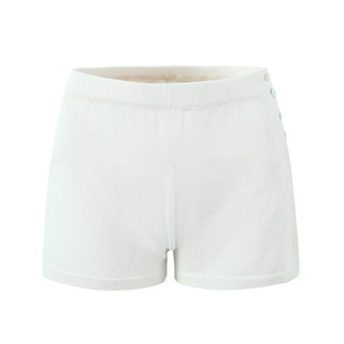 包邮美式复古百搭白色修身松紧腰针织短裤女秋季弹力包臀打底裤